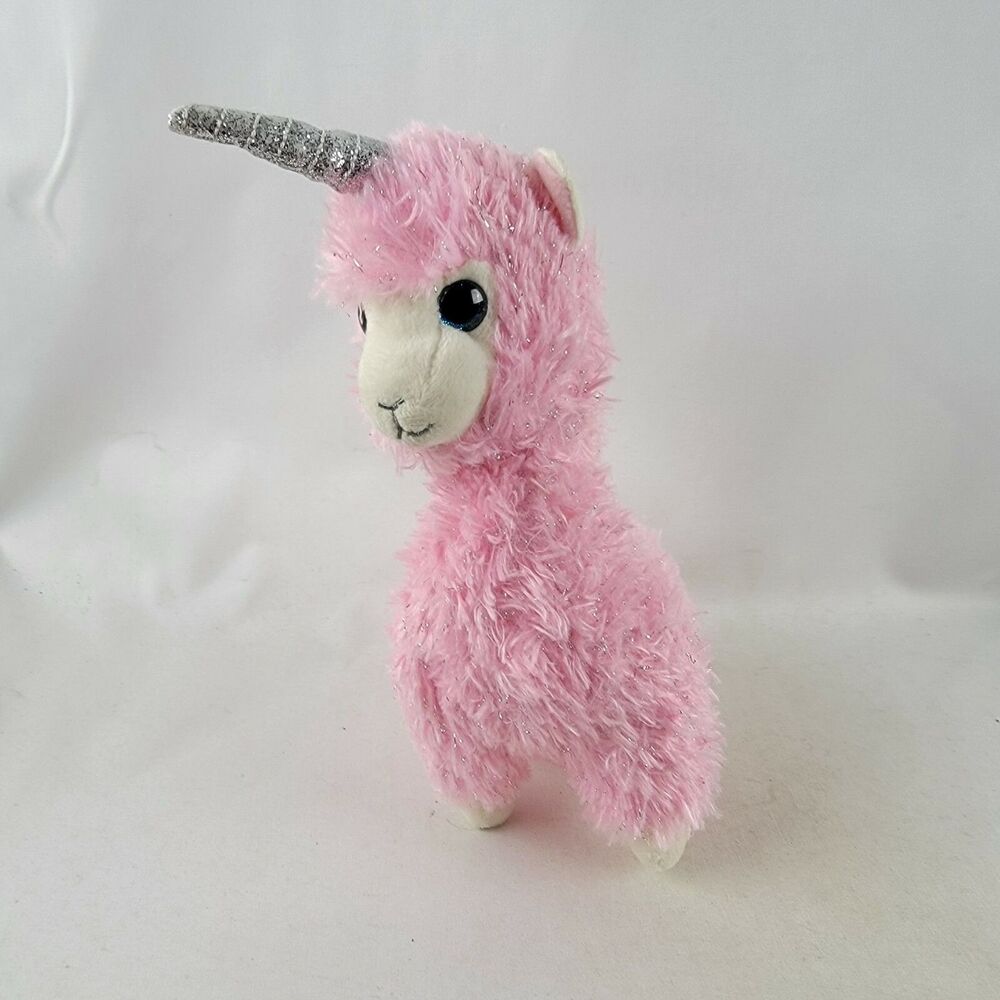 Ty Beanie Babies 9" LANA the Llama Unicorn Pink Llamacorn Plush Stuffed Animal
